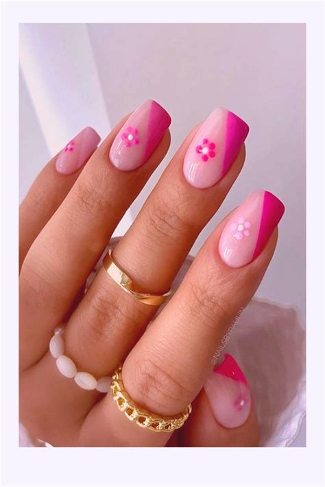 pink short nails ideas